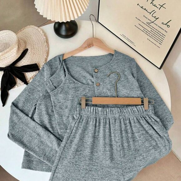Boutique Other - NWT Cozy 3-Piece Loungewear Set | Casual Elegance Meets Everyday Comfort